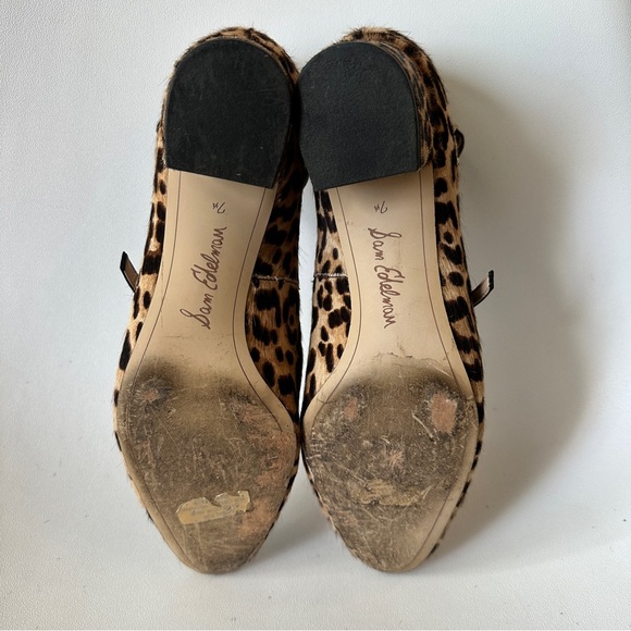 Sam Edelman Leopard Print Heels - Size 7.5 - Picture 7 of 9